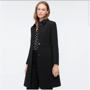 J. Crew lady day topcoat in Italian double-cloth wool in black